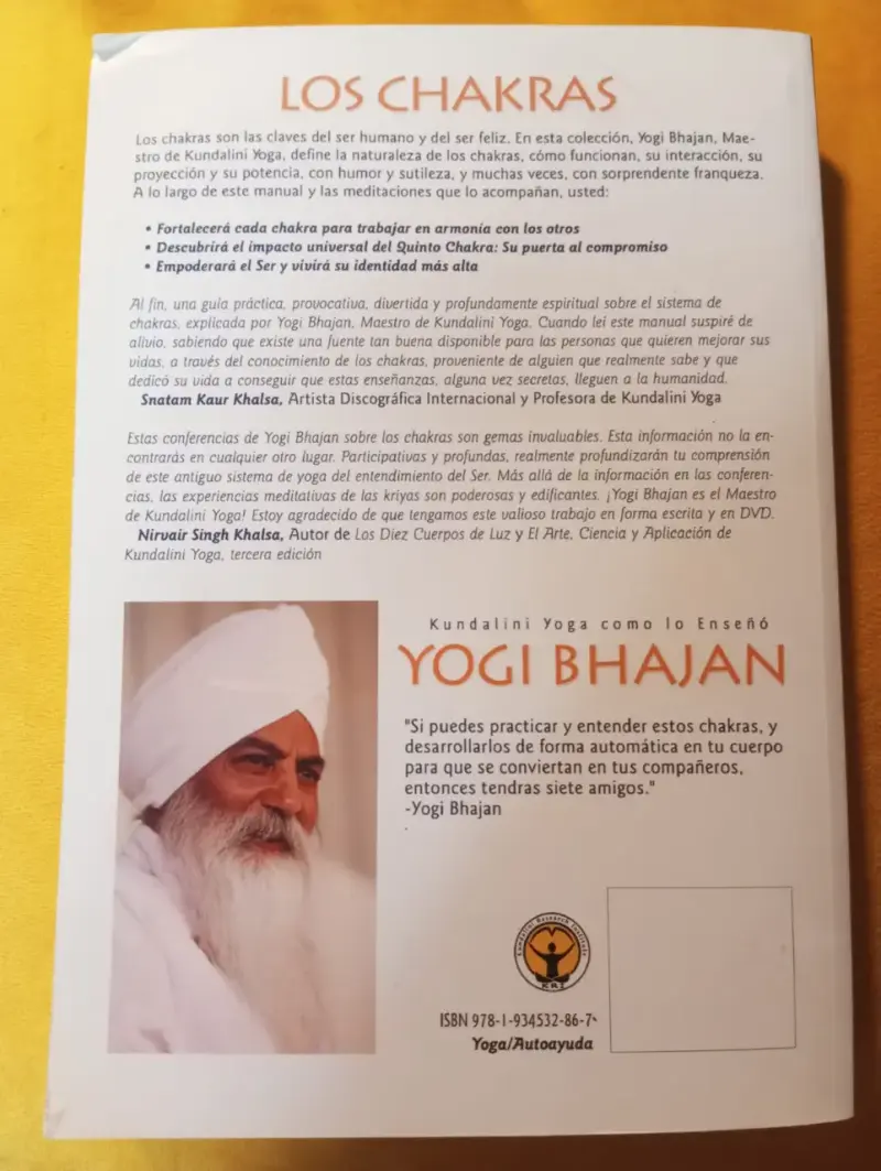 Libro "Los Chakras" - Yogi Bhajan (Kundalini Yoga) - 2