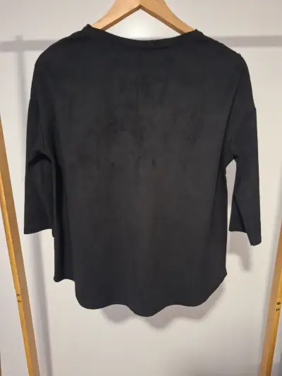 Polera Marquis negra con flecos talla M - miniatura 4