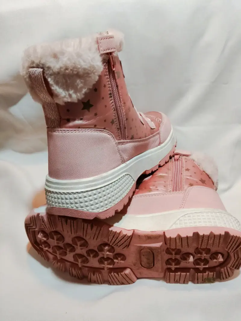 Botas de invierno para niña color rosa con estrellas - 3