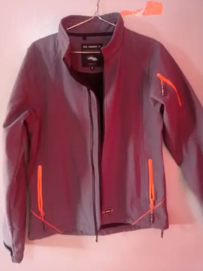 Chaqueta Kompressor impermeable gris con detalles naranjas - miniatura 3
