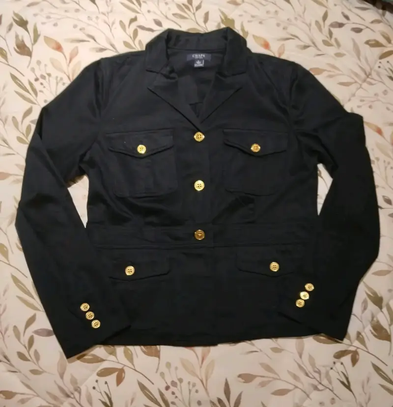 Chaqueta Azul Marino con botones dorados Chaps - 1
