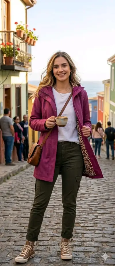 Chaqueta iO mujer con forro estampado - miniatura 1