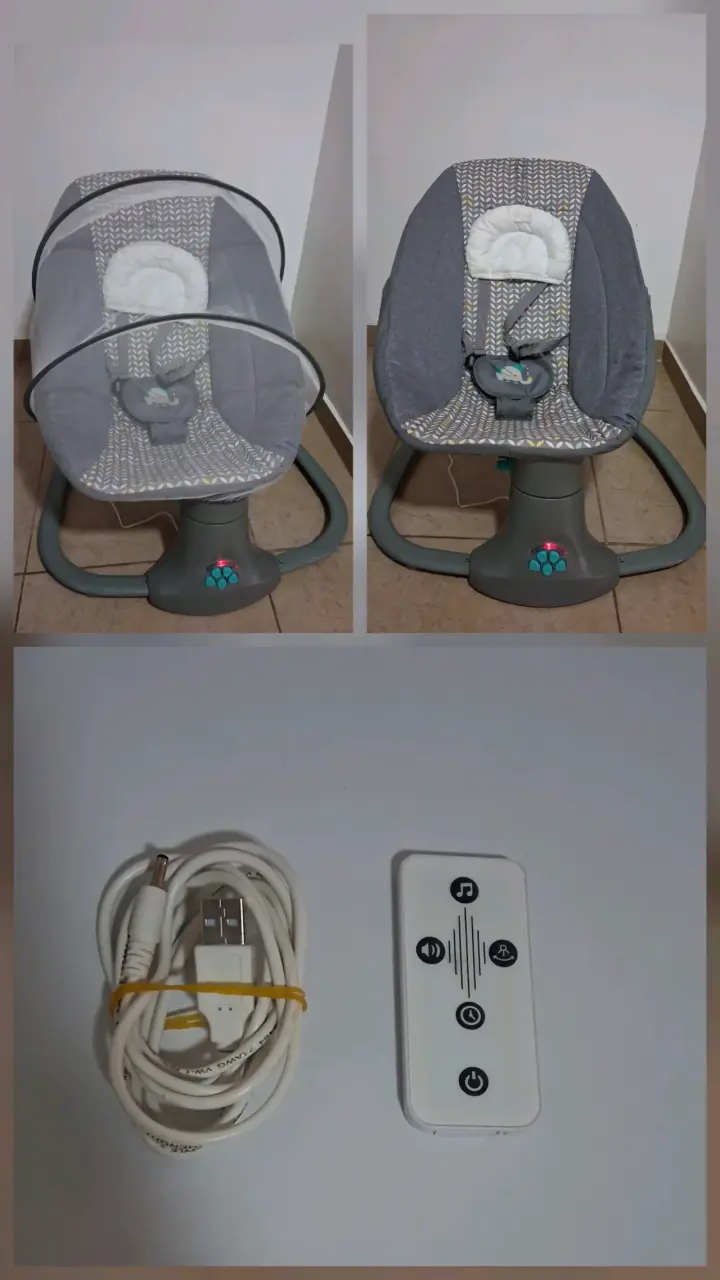 Columpio eléctrico para bebé con control remoto