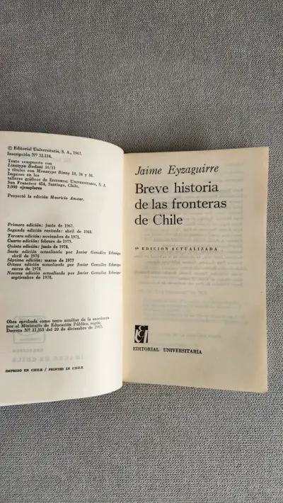 Libro Breve Historia de las Fronteras de Chile - miniatura 2