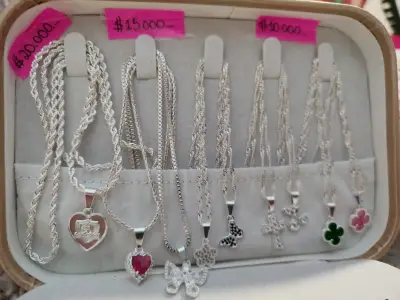 Collares y Pulseras de Plata con Dijes Variados - miniatura 1