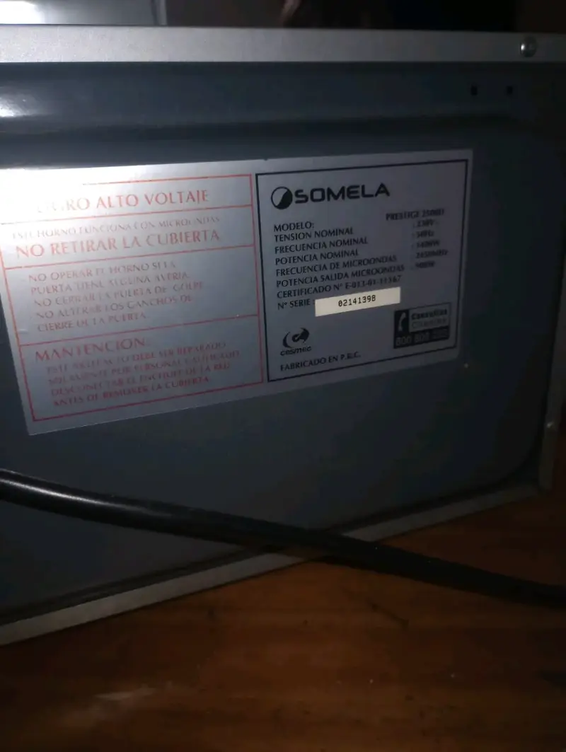 Microondas Somela Prestige 2500D en buen estado - 3