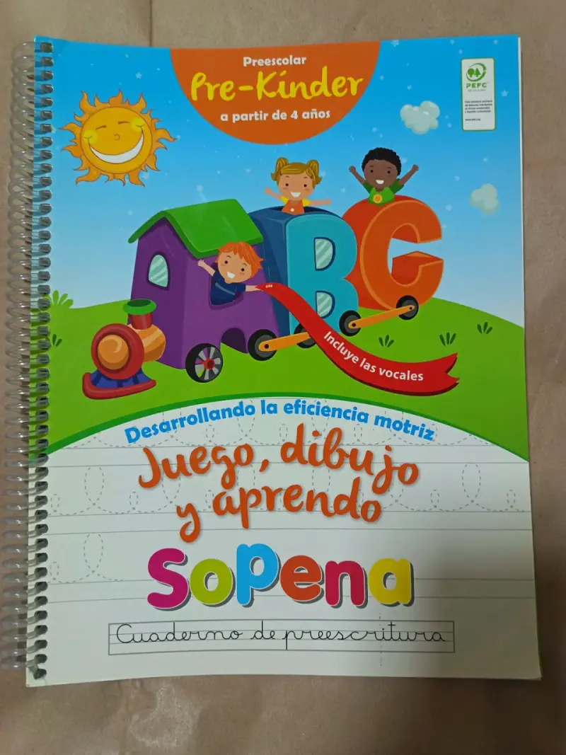 Cuaderno de preescritura Pre-Kinder Sopena - 1
