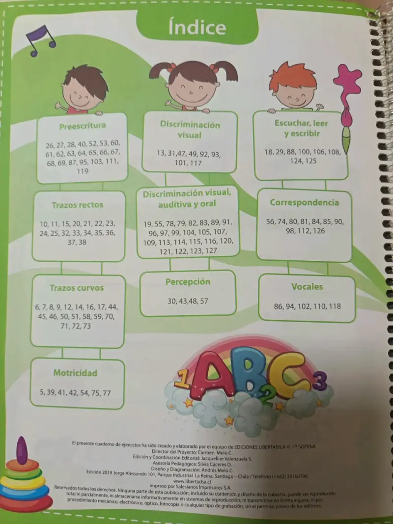 Cuaderno de preescritura Pre-Kinder Sopena - 3