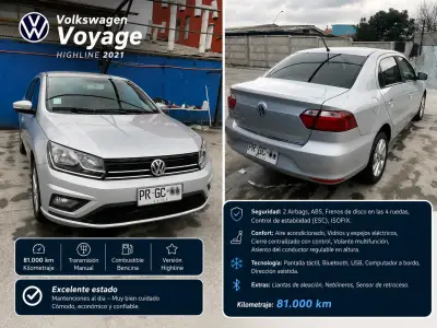 Volkswagen Voyage Highline2021 en excelente estado - miniatura 1
