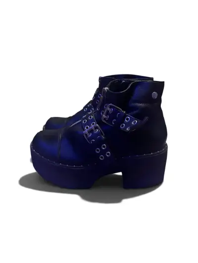 Botines Negros de Cuero con Hebillas - miniatura 2