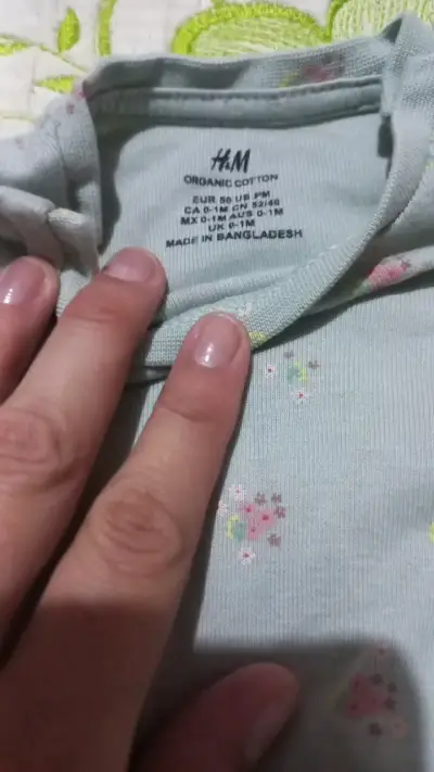 Body de bebé H&M algodón orgánico - miniatura 2