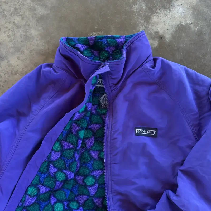 Chaqueta Morada con Forro Estampado Lands' End - 2