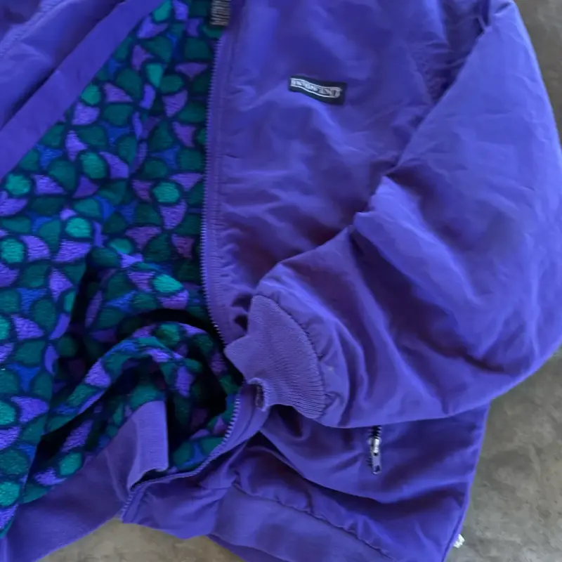 Chaqueta Morada con Forro Estampado Lands' End - 3
