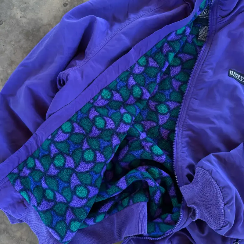 Chaqueta Morada con Forro Estampado Lands' End - 4