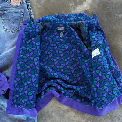 Chaqueta Morada con Forro Estampado Lands' End - miniatura 5