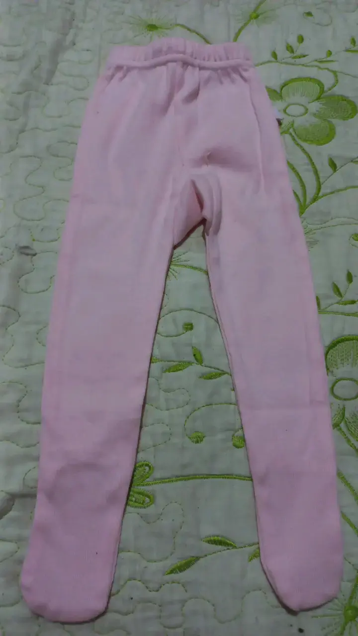Pantalones rosados para bebé de algodón - 1