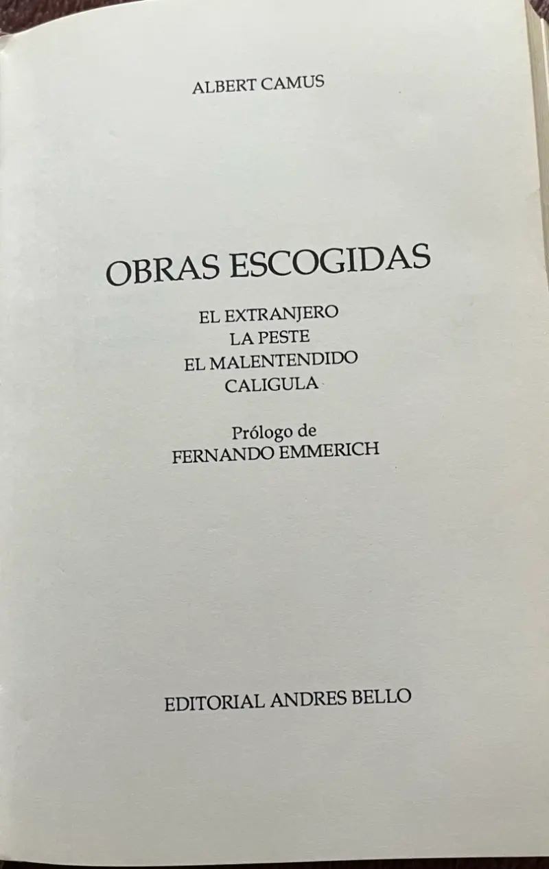 Libro Obras Escogidas de Albert Camus - 2