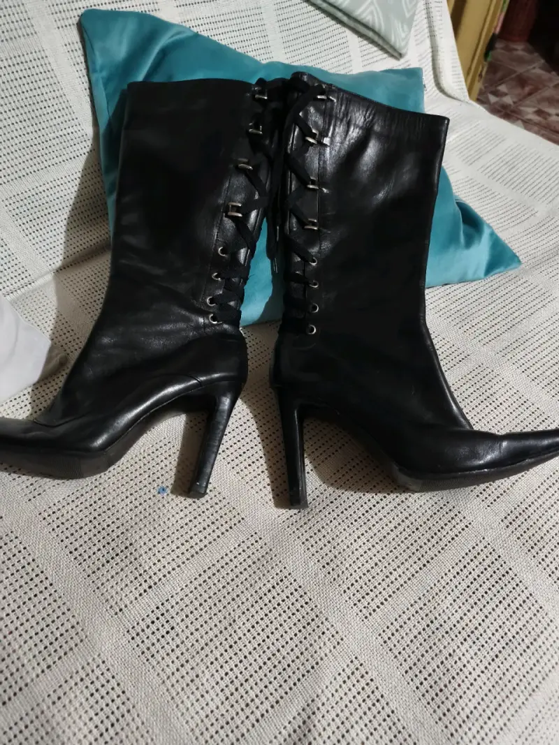 Zapatos de tacón alto azul oscuro elegantes - 3