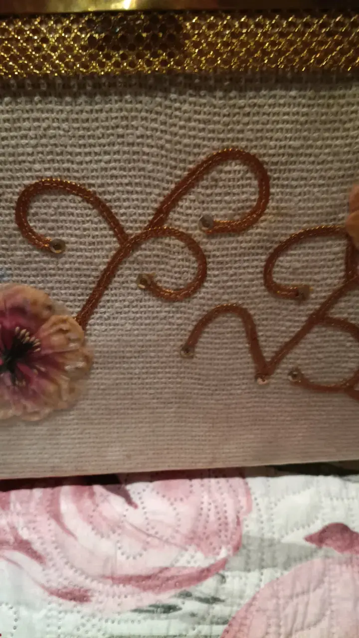 Cartera de Mano Bordada con Flores - 3