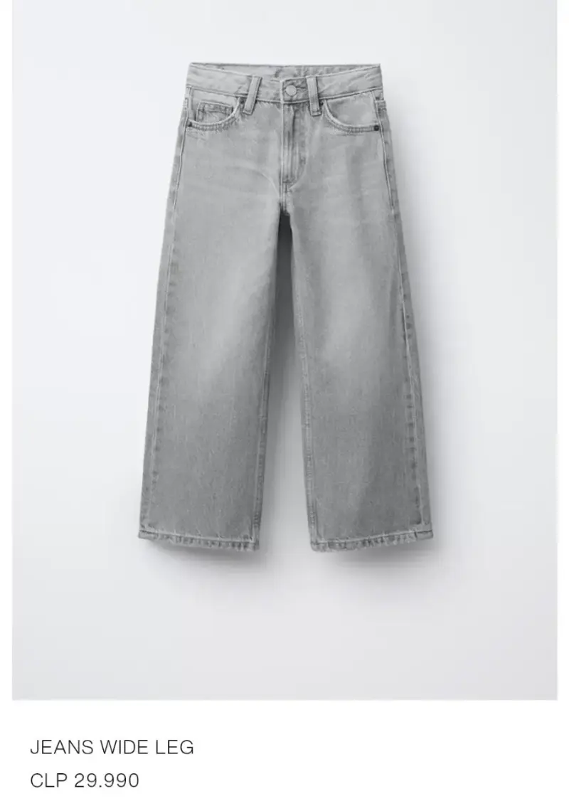 Jeans Zara wide leg grises mujer - 4