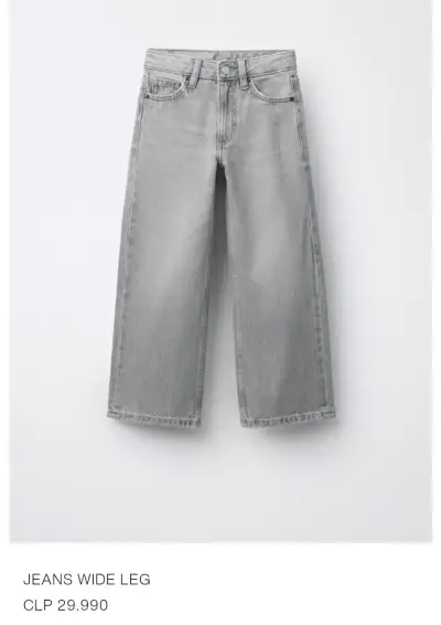 Jeans Zara wide leg grises mujer - miniatura 4
