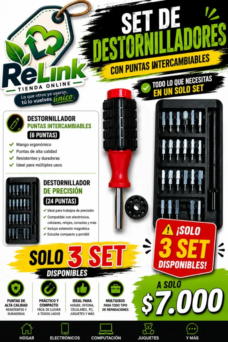 Set de destornillador con puntas intercambiables - 1