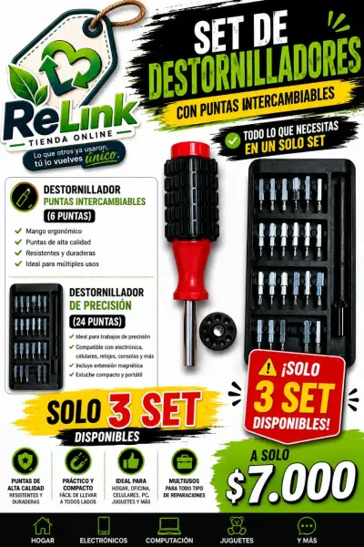 Set de destornillador con puntas intercambiables - miniatura 1