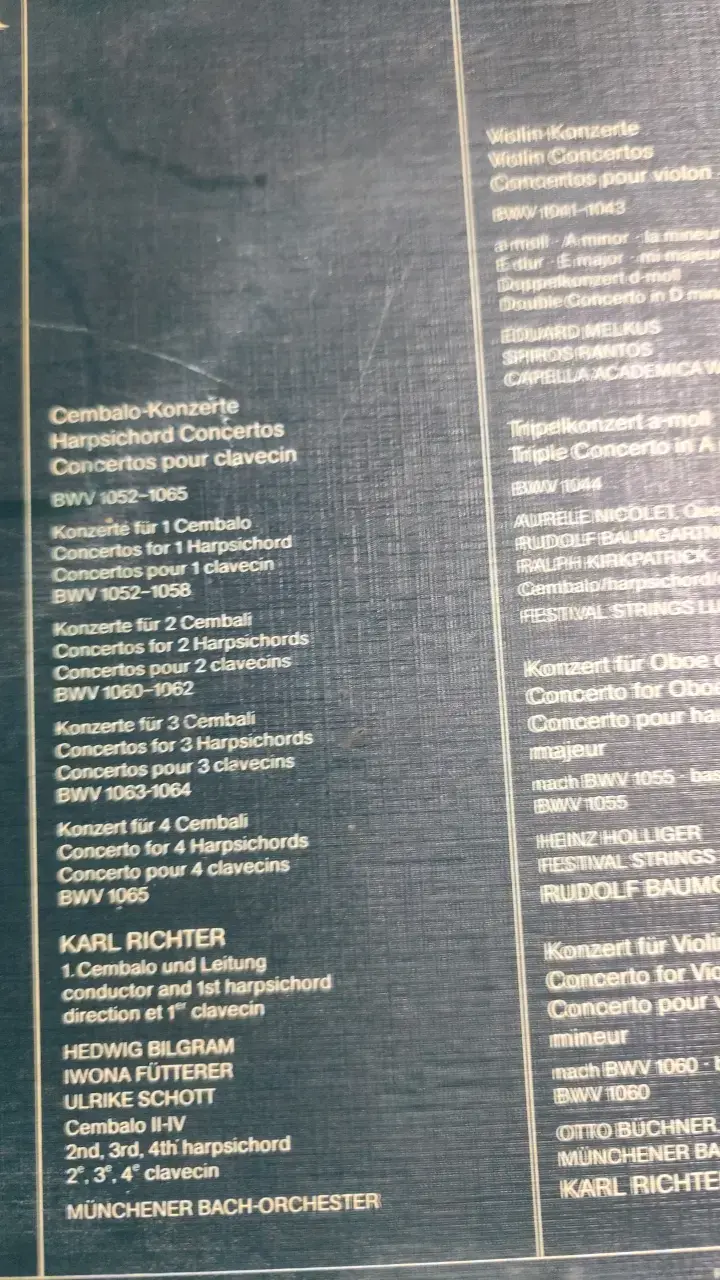 Vinilo J.S. Bach Konzerte Archiv Production (1979) - 5