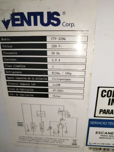 Conservadora industrial Ventus CTV-320Q para uso comercial - miniatura 2