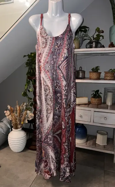 Vestido largo Umbrale  con estampado étnico - miniatura 1