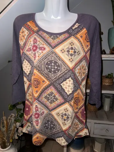 Polera estampada Billabong manga 3/4 - miniatura 1