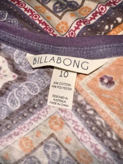 Polera estampada Billabong manga 3/4 - miniatura 3