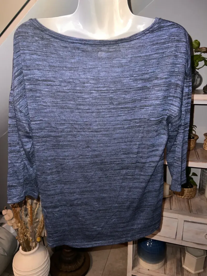 Polera azul con detalles brillantes Esprit - 2