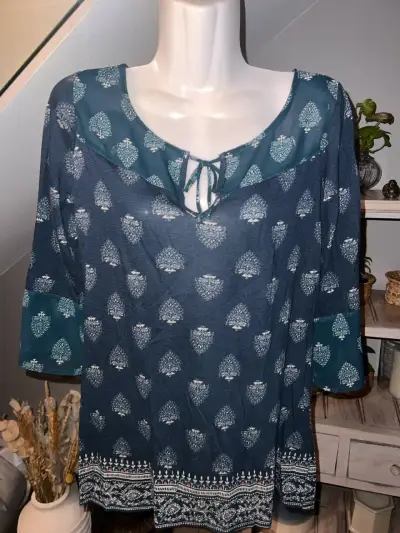 Polera azul estampada Umbrale - miniatura 1