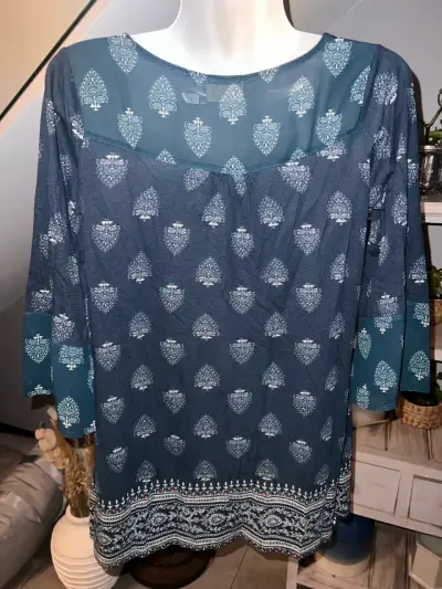 Polera azul estampada Umbrale - miniatura 2