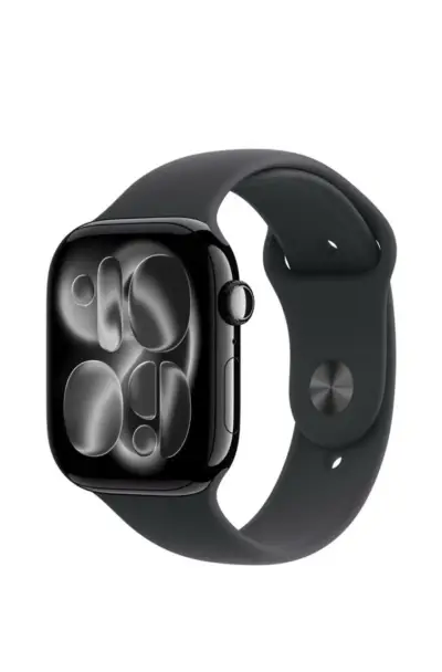 Smartwatch negro con pantalla táctil y cargador - miniatura 1