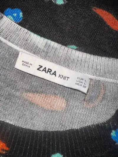 Polera estampada de mujer Zara Knit - miniatura 3