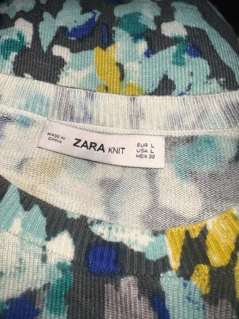 Polera estampada multicolor Zara Knit - 3