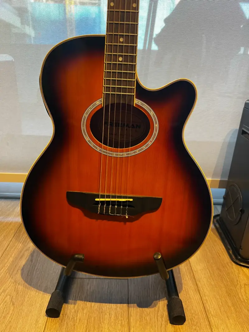 Guitarra electroacústica Freeman con amplificador Laney - 4