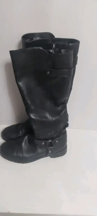 Botas negras de cuero para mujer - miniatura 3