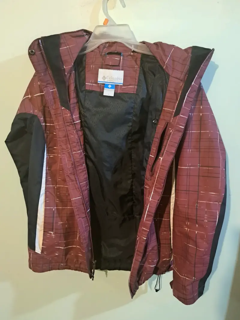 Chaqueta impermeable Columbia burdeos para mujer - 2