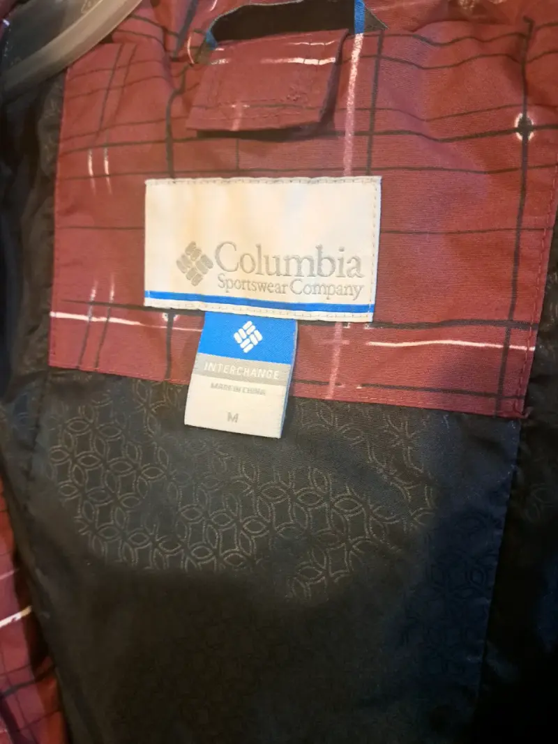 Chaqueta impermeable Columbia burdeos para mujer - 4
