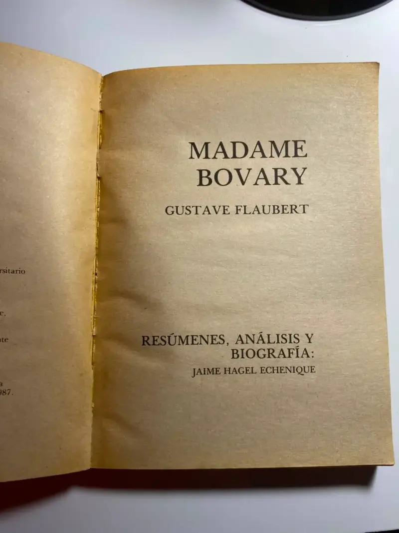 Libro Madame Bovary Biblioteca de Oro del Estudiante - 2