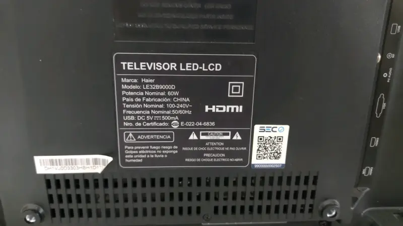 Televisor LED Haier de 32" en buen estado - 5