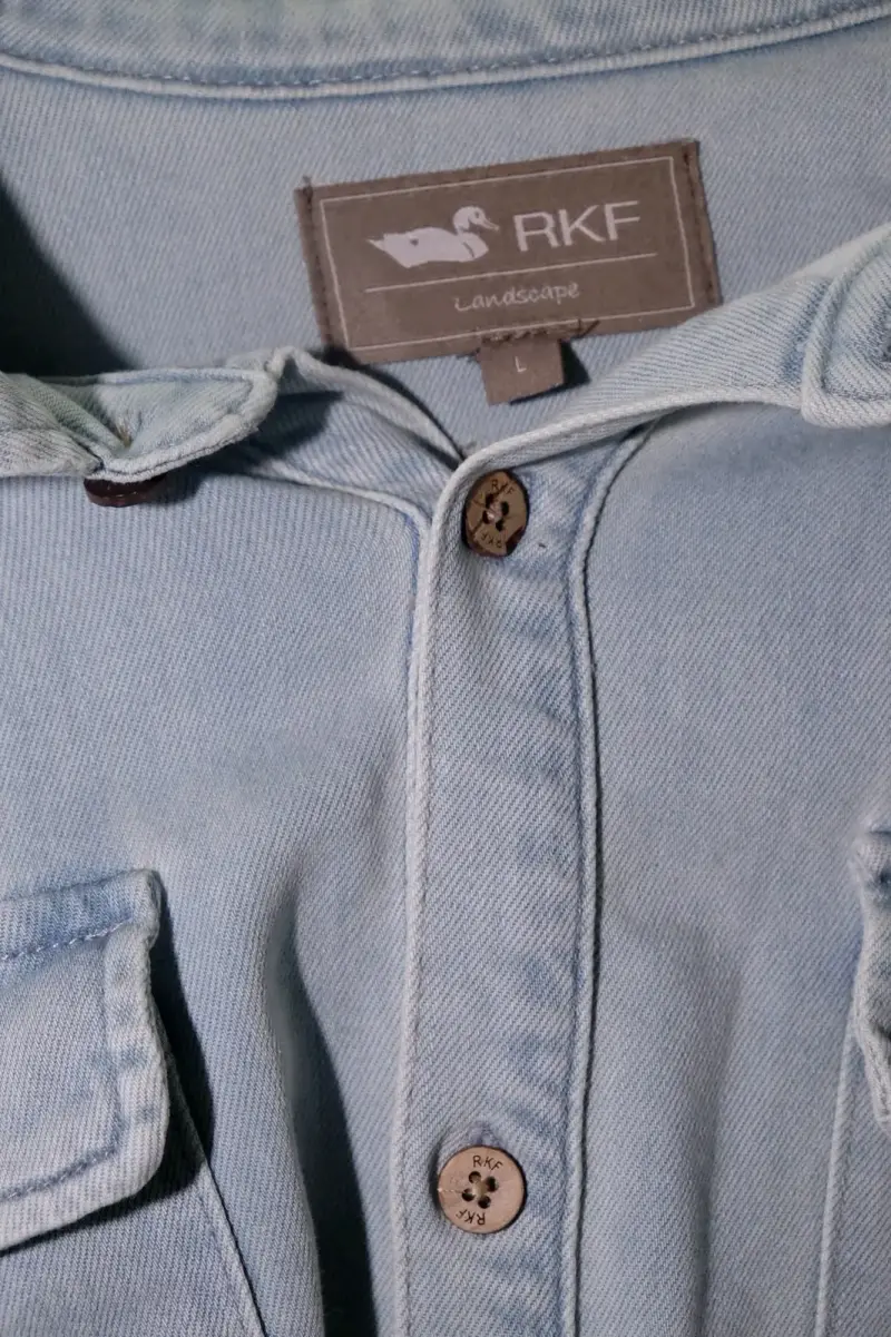 Camisa Denim mezclilla RFK L - Celeste - 3