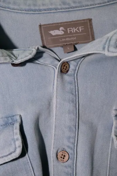 Camisa Denim mezclilla RFK L - Celeste - miniatura 3