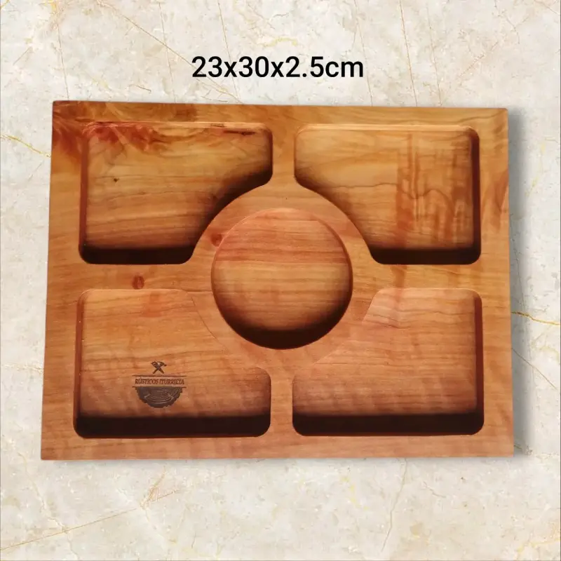 Tabla de madera para picoteo rústica - 2