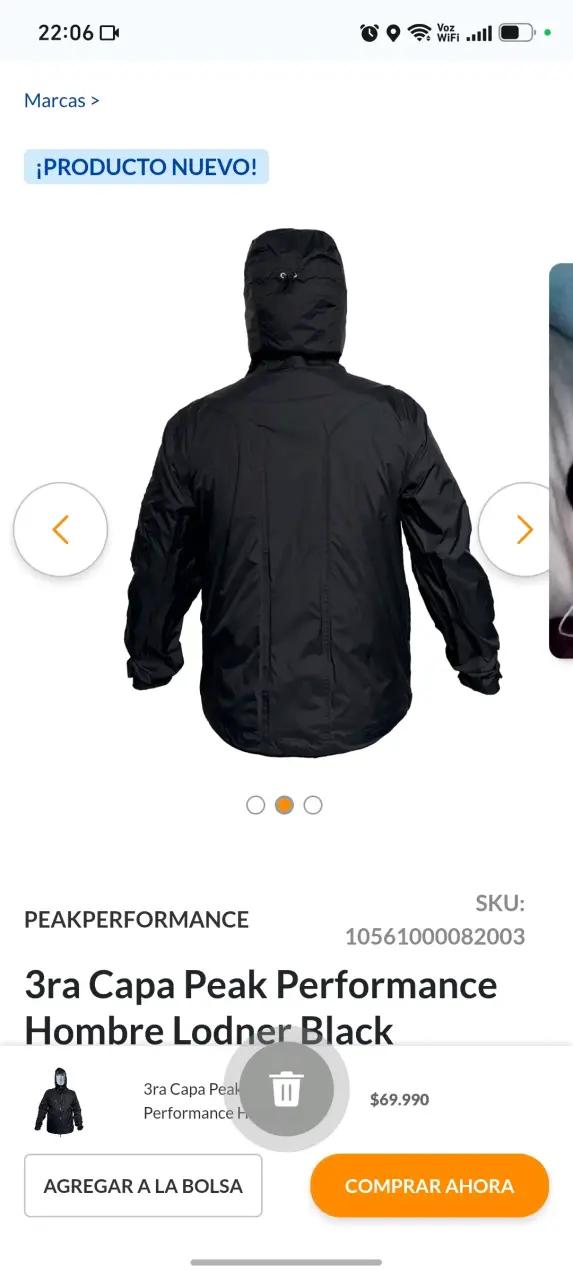 Chaqueta Impermeable Peak Performance Hombre Negra - 2