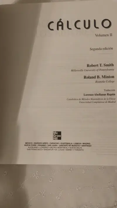 Libro Cálculo Volumen 2 Segunda Edición - miniatura 3