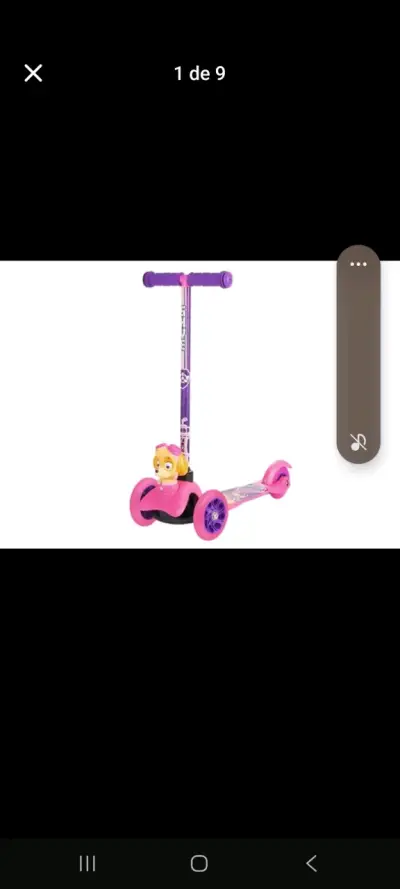 Scooter NUEVO 3 ruedas Paw Patrol Skye rosa - miniatura 2